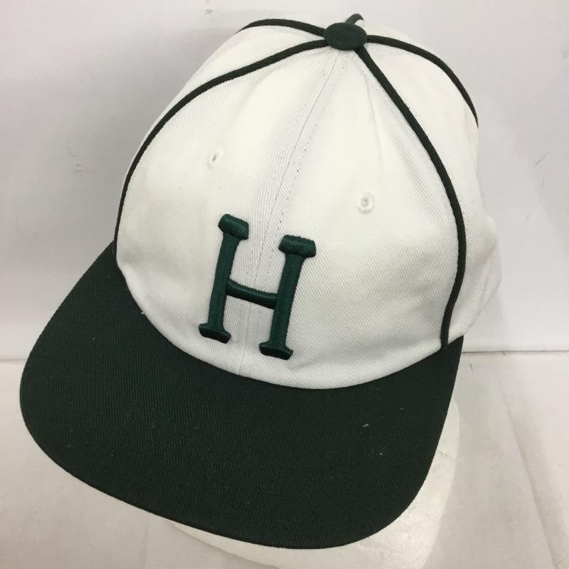 ハフ HUF 帽子 キャップ CLASSIC H BASEBALL PIPING ロゴ、文字 白 / ホワイト / X 緑 / グリーン /  メンズ USED 古着 中古 10150604