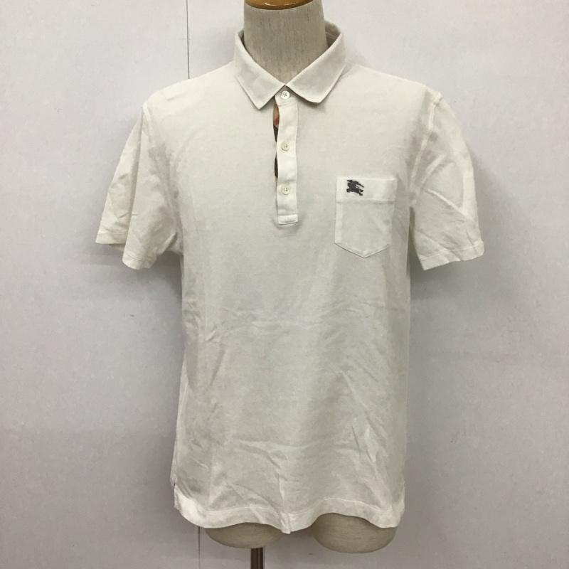 バーバリーロンドン Burberry London ポロシャツ 半袖 A1P28-722-01 胸ポケット LL ワンポイント 白 / ホワイト /  メンズ USED 古着 中古 10111843