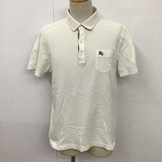 バーバリーロンドン Burberry London ポロシャツ 半袖 A1P28-722-01 胸ポケット LL ワンポイント 白 / ホワイト /  メンズ USED 古着 中古 10111843