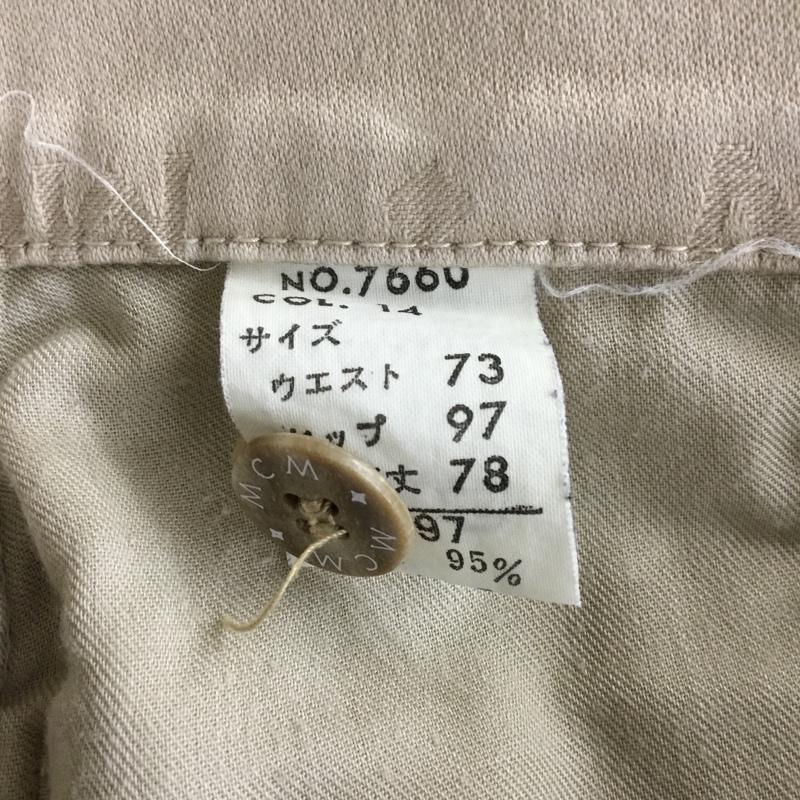 エムシーエム MCM パンツ ワークパンツ、ペインターパンツ カジュアルパンツ スリムパンツ ストレートパンツ ストレッチパンツ ロゴ、文字 ベージュ / ベージュ /  メンズ USED 古着 中古 10113377