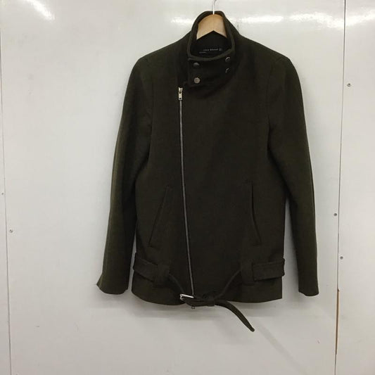 ザラウーマン ZARA WOMAN ジャケット、上着 ジャケット、ブレザー 1049/240/505 スタンドカラージャケット ライダース ショート丈 S 無地 カーキ / カーキ /  レディース USED 古着 中古 10134672