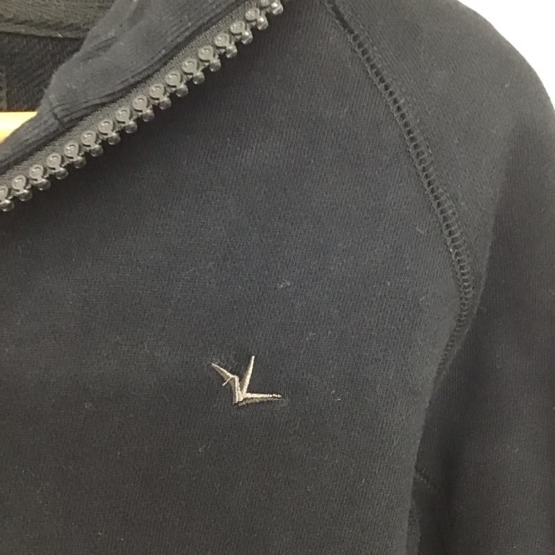 ウノピュウノウグァーレトレリラックス 1piu1uguale3 RELAX パーカー 長袖 ジップアップパーカー 長袖パーカー カジュアルスウェット L ロゴ、文字 黒 / ブラック /  メンズ USED 古着 中古 10149179