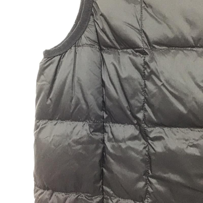 タイオン TAION ベスト ベスト ダウンベスト ノースリーブ 前ボタン L 無地 黒 / ブラック /  メンズ USED 古着 中古 10142943