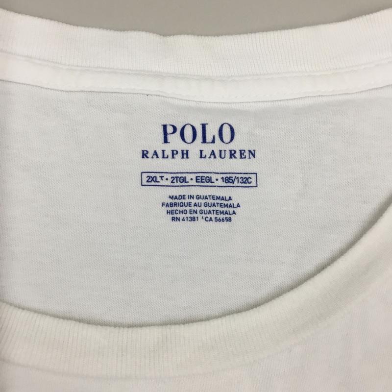 ポロラルフローレン POLO RALPH LAUREN Tシャツ 半袖 ポロベア 2XL プリント 白 / ホワイト /  メンズ USED 古着 中古 10118958