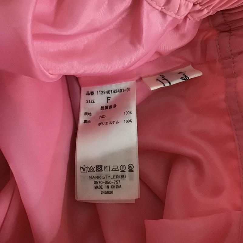 アングリッド Ungrid パンツ ワークパンツ、ペインターパンツ ワイドパンツ カジュアルパンツ ワークパンツ ナイロンパンツ FREE 無地 桃 / ピンク /  レディース USED 古着 中古 10129755