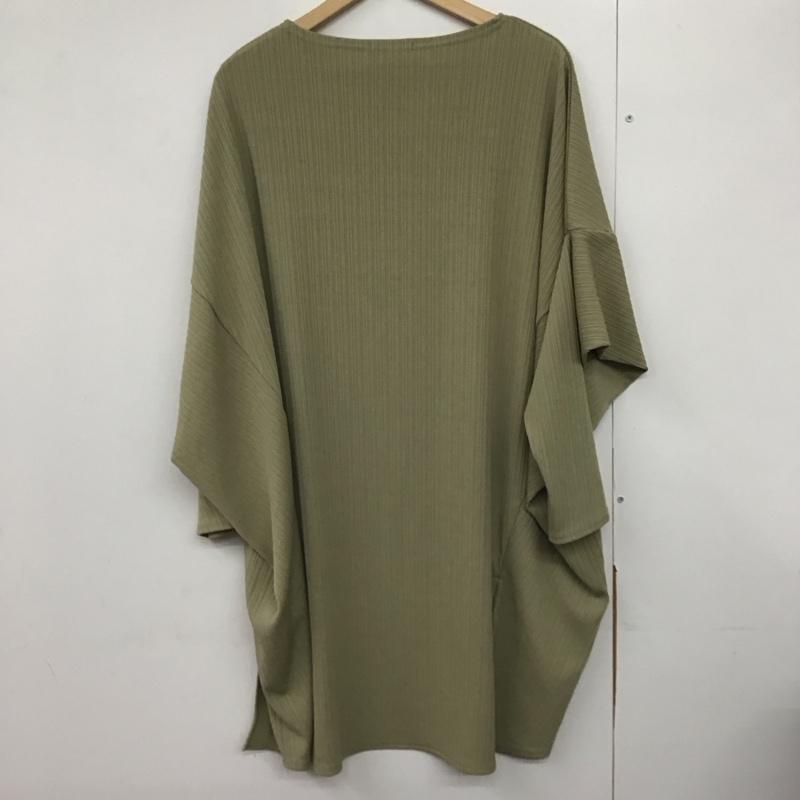 オズモーシス OSMOSIS カットソー 長袖 792006-680T バックロングドレーププルオーバー ONE SIZE 無地 カーキ / カーキ /  レディース USED 古着 中古 10142700