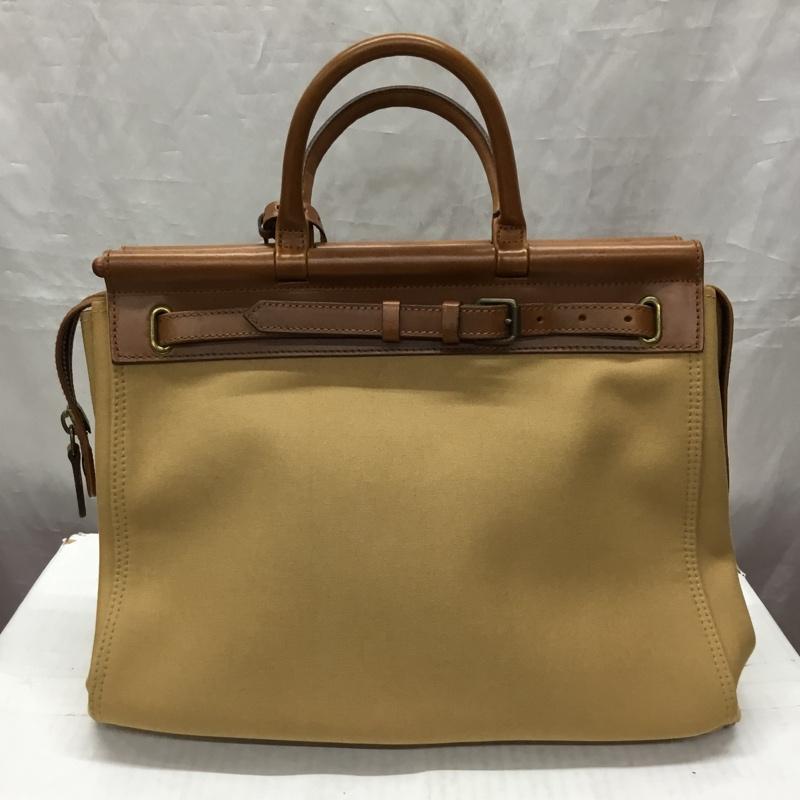 ポロラルフローレン POLO RALPH LAUREN トートバッグ トートバッグ SI PT14 キャンバス レザー ロゴ、文字 茶 / ブラウン / X ベージュ / ベージュ /  メンズ USED 古着 中古 10120911