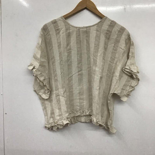 ザラベーシック ZARA BASIC カットソー 半袖 M  ベージュ / ベージュ /  レディース USED 古着 中古 10136932
