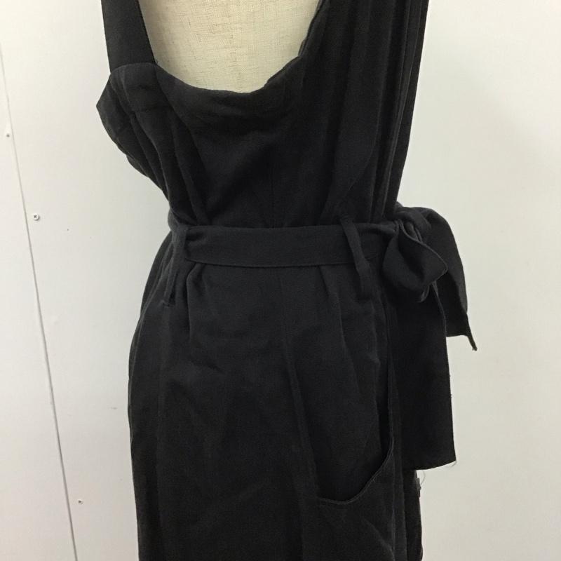 ザラティーアールエフ ZARA TRF ワンピース ロングスカート 4117 201 800 ノースリーブ フロントボタン L 無地 黒 / ブラック /  レディース USED 古着 中古 10108563