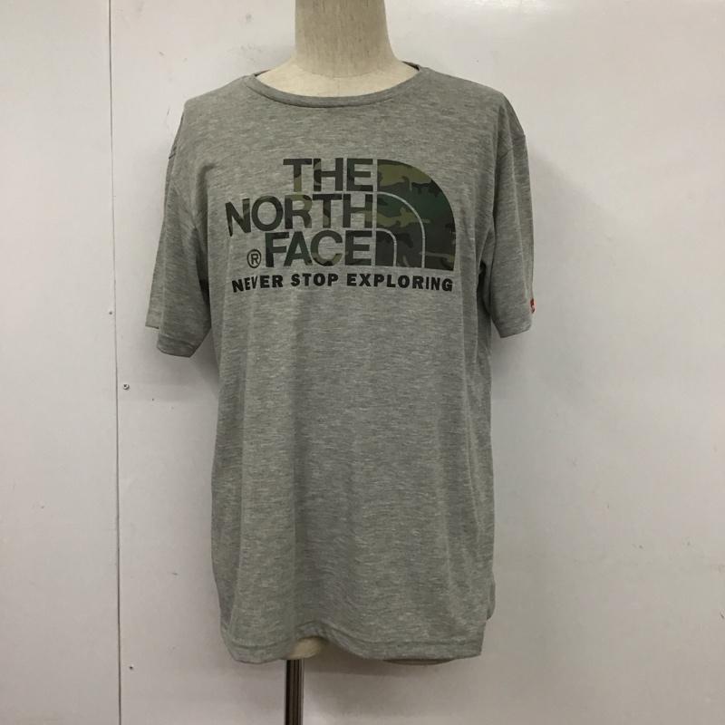 ザノースフェイス THE NORTH FACE Tシャツ 半袖 nt31622 トレッキング半袖Tシャツ 半袖カットソー プリントTシャツ XL ロゴ、文字 灰 / グレー /  メンズ USED 古着 中古 10127424