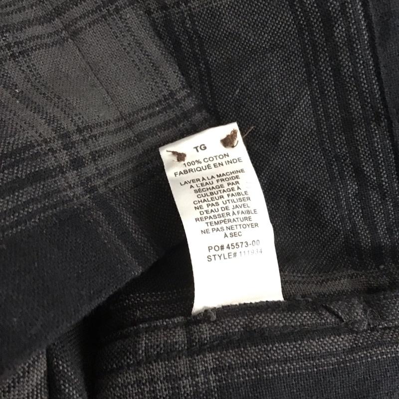 ステューシー STUSSY シャツ、ブラウス 長袖 長袖シャツ チェックシャツ カラーシャツ XL チェック 黒 / ブラック /  メンズ USED 古着 中古 10141680