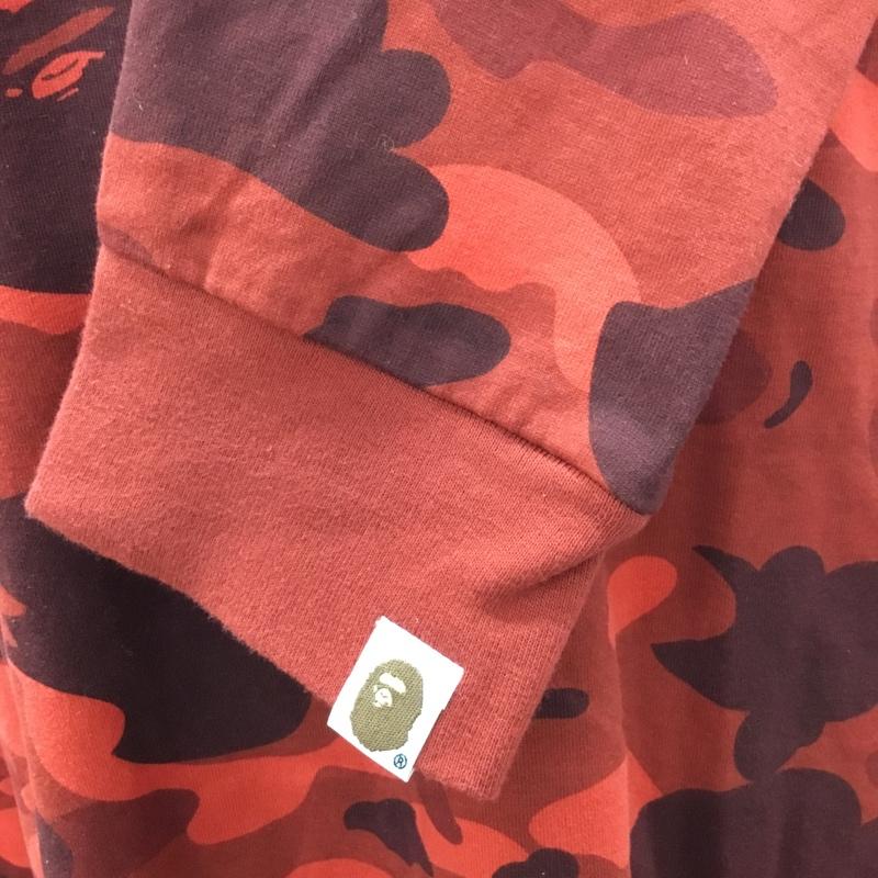 アベイシングエイプ A BATHING APE Tシャツ 長袖 001LTI301007M BUSY SHARK ロンT カモ柄 迷彩 L ワンポイント マルチカラー / マルチカラー /  メンズ USED 古着 中古 10121248