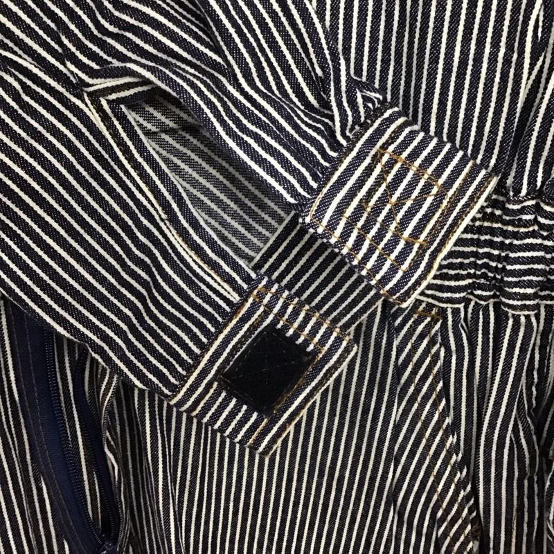 古着 USED ワンピース・ドレス・オールインワン ワンピース・ドレス・オールインワン オールインワン つなぎ ワークパンツ カジュアルパンツ 長袖 ヒッコリー ストライプ 白 / ホワイト / X インディゴ / インディゴ /  メンズ USED 古着 中古 10109115