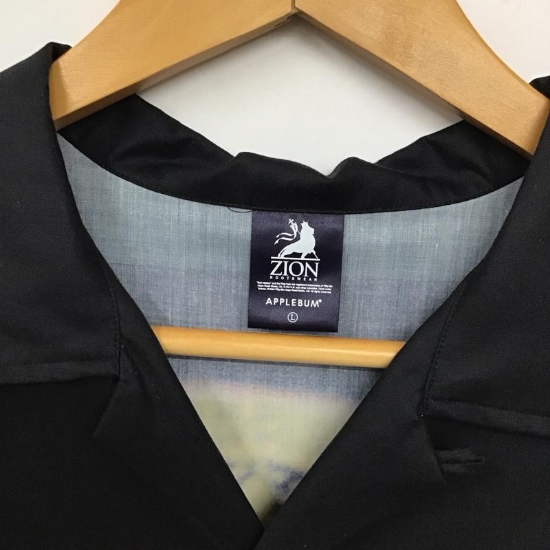 アップルバム APPLEBUM シャツ、ブラウス 半袖 半袖シャツ プリントシャツ zion L プリント 黒 / ブラック /  メンズ USED 古着 中古 10129874