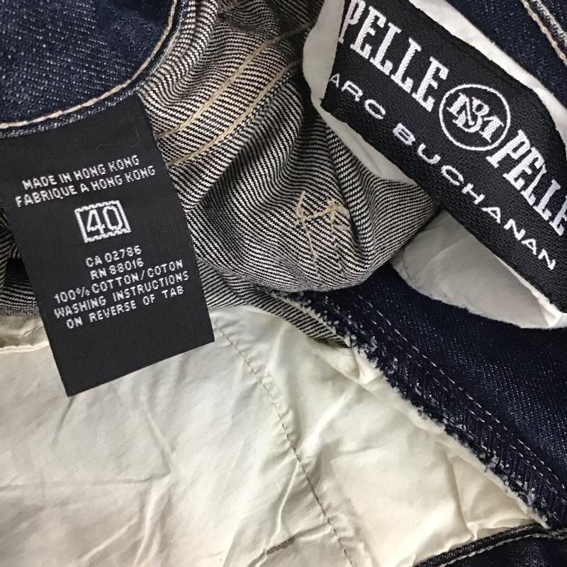 ペレペレ PELLEPELLE パンツ デニム、ジーンズ デニムパンツ ワイドパンツ カジュアルパンツ 40インチ 無地 インディゴ / インディゴ /  メンズ USED 古着 中古 10143519