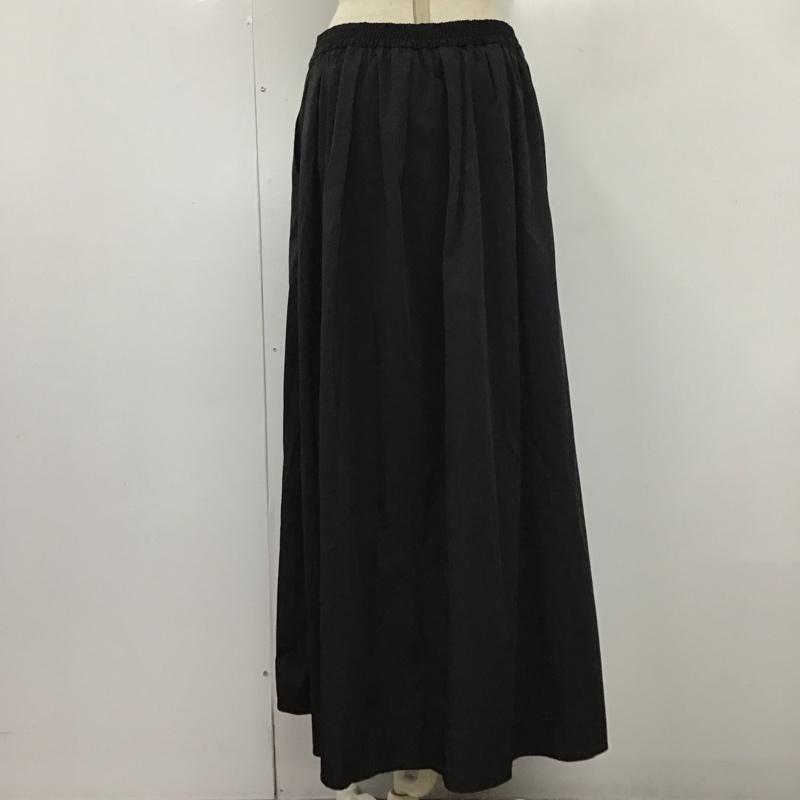 ザラ ZARA スカート ロングスカート 4437 246 800 フレアスカート L 無地 黒 / ブラック /  レディース USED 古着 中古 10115299