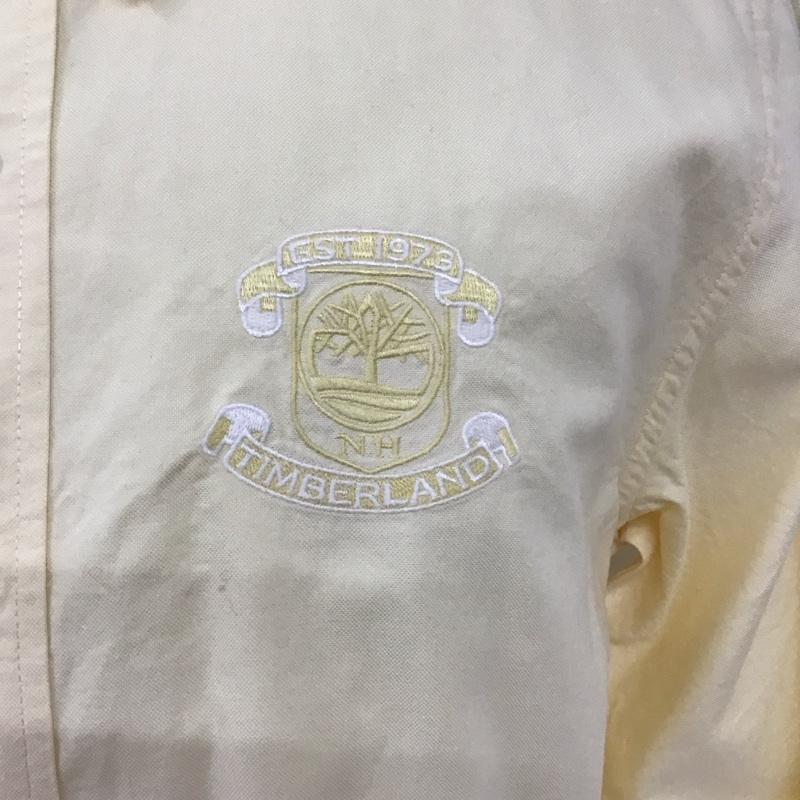 ティンバーランド Timberland シャツ、ブラウス 長袖 長袖シャツ カラーシャツ カジュアルシャツ 長袖カットソー M ロゴ、文字 黄 / イエロー /  メンズ USED 古着 中古 10113006