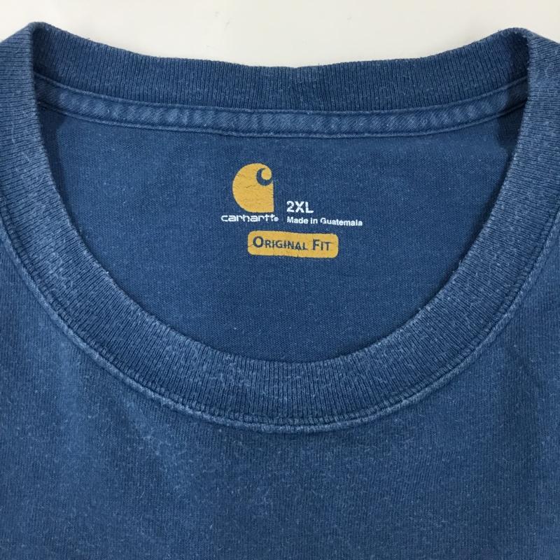 カーハート Carhartt Tシャツ 半袖 ポケットT XXL 無地 X ロゴ、文字 青 / ブルー /  メンズ USED 古着 中古 10113447