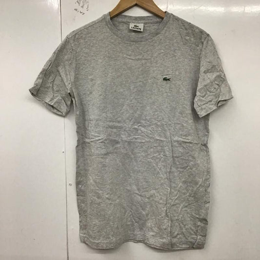 ラコステ LACOSTE Tシャツ 半袖 半袖カットソー プリントTシャツ クルーネックカットソー 3 ロゴ、文字 灰 / グレー /  メンズ USED 古着 中古 10128727