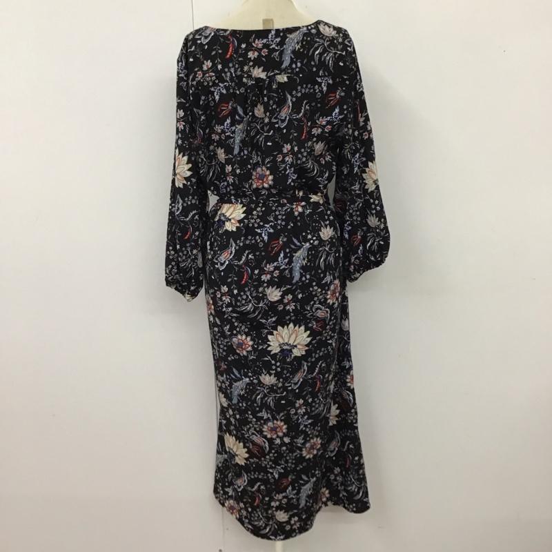 ジーナシス JEANASIS ワンピース ロングスカート JS070961MT Vネック 前開き 七分袖 FREE 総柄 マルチカラー / マルチカラー /  レディース USED 古着 中古 10116467