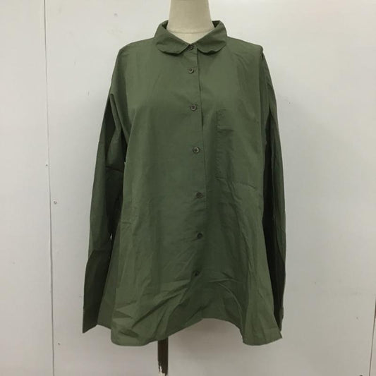 スタディオクリップ studio CLIP シャツ、ブラウス 長袖 L 無地 カーキ / カーキ /  レディース USED 古着 中古 10106180