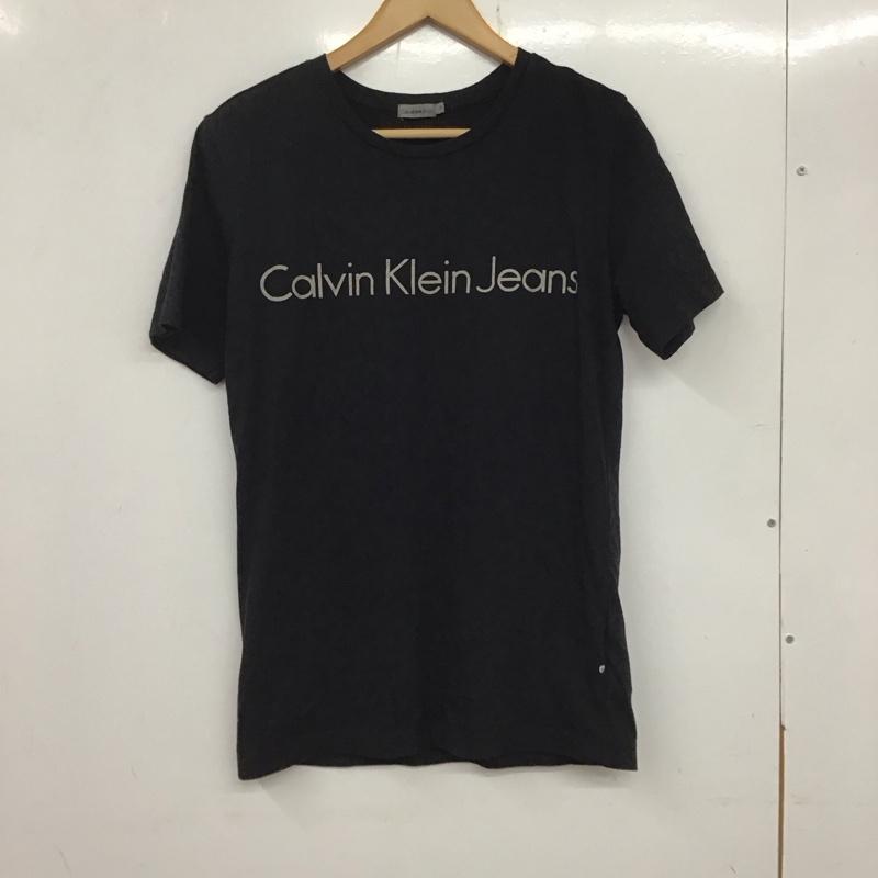 カルヴァン クライン ジーンズ Calvin Klein Jeans Tシャツ 半袖 半袖カットソー プリントTシャツ クルーネックカットソー S ロゴ、文字 黒 / ブラック /  メンズ USED 古着 中古 10134025