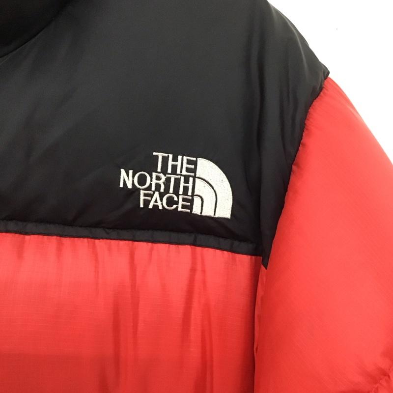 ザノースフェイス THE NORTH FACE ジャケット、上着 ジャンパー、ブルゾン ジップアップジャケット ナイロンジャケット アウター ダウンジャケット ロゴ、文字 黒 / ブラック / X 赤 / レッド /  メンズ USED 古着 中古 10129564