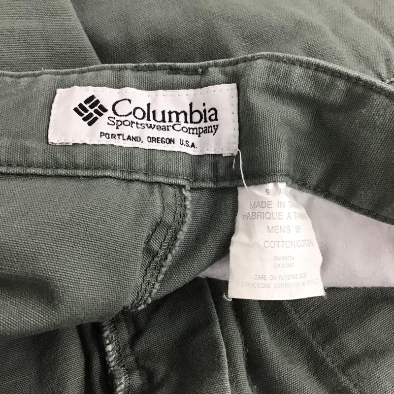 コロンビア Columbia パンツ ショートパンツ AM4030 カーゴパンツ ワークパンツ 36 ロゴ、文字 カーキ / カーキ /  メンズ USED 古着 中古 10139453