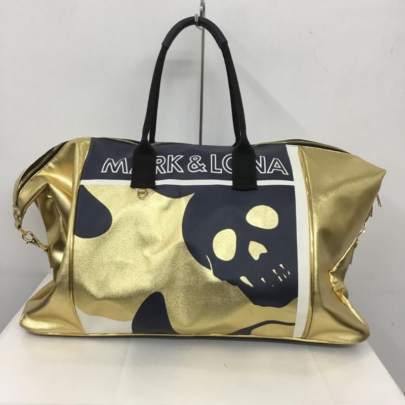 マークアンドロナ MARK&LONA ボストンバッグ ボストンバッグ ゴルフバッグ キャディバッグ ロゴ、文字 白 / ホワイト / X 紺 / ネイビー / X 金 / ゴールド /  メンズ USED 古着 中古 10137947