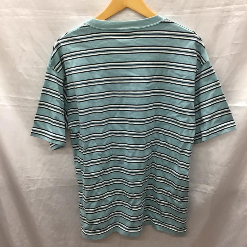 古着 USED Tシャツ 半袖 W0046-326 SPORTSWEAR クルーネック M ボーダー柄 水色 / ライトブルー / X 白 / ホワイト / X 紺 / ネイビー /  メンズ USED 古着 中古 10117763