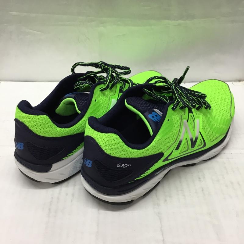 ニューバランス New Balance スニーカー スニーカー M670LB5 28cm ランニング 28.0cm ロゴ、文字 薄緑 / ライトグリーン / X 白 / ホワイト / X 紺 / ネイビー /  メンズ USED 古着 中古 10109203