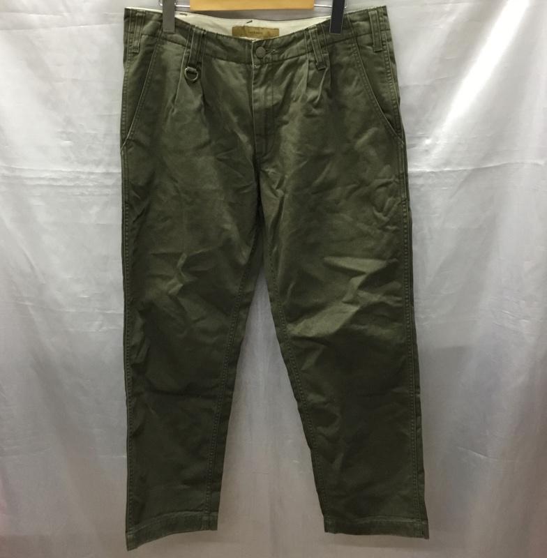 バックボーン BACK BONE パンツ チノパン BB13FW-P11 コットン タック入り L 無地 カーキ / カーキ /  メンズ USED 古着 中古 10119176