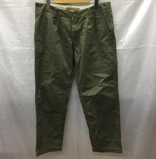 バックボーン BACK BONE パンツ チノパン BB13FW-P11 コットン タック入り L 無地 カーキ / カーキ /  メンズ USED 古着 中古 10119176