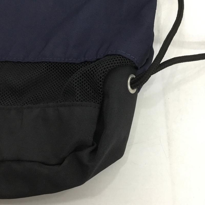ナイキ NIKE リュックサック、デイパック リュックサック、デイバッグ 1984804-08 ナップサック ジムサック ロゴ、文字 紺 / ネイビー / X 黒 / ブラック /  メンズ USED 古着 中古 10150719