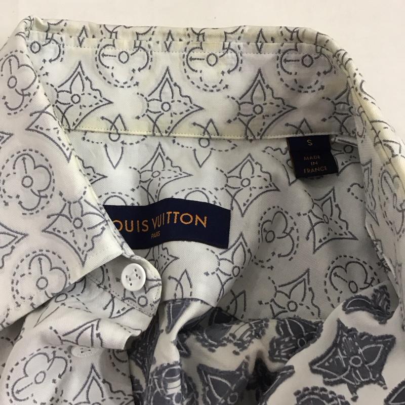 ルイヴィトン LOUIS VUITTON シャツ、ブラウス 長袖 長袖シャツ カラーシャツ 長袖カットソー プリントシャツ S 総柄 白 / ホワイト /  メンズ USED 古着 中古 10124816