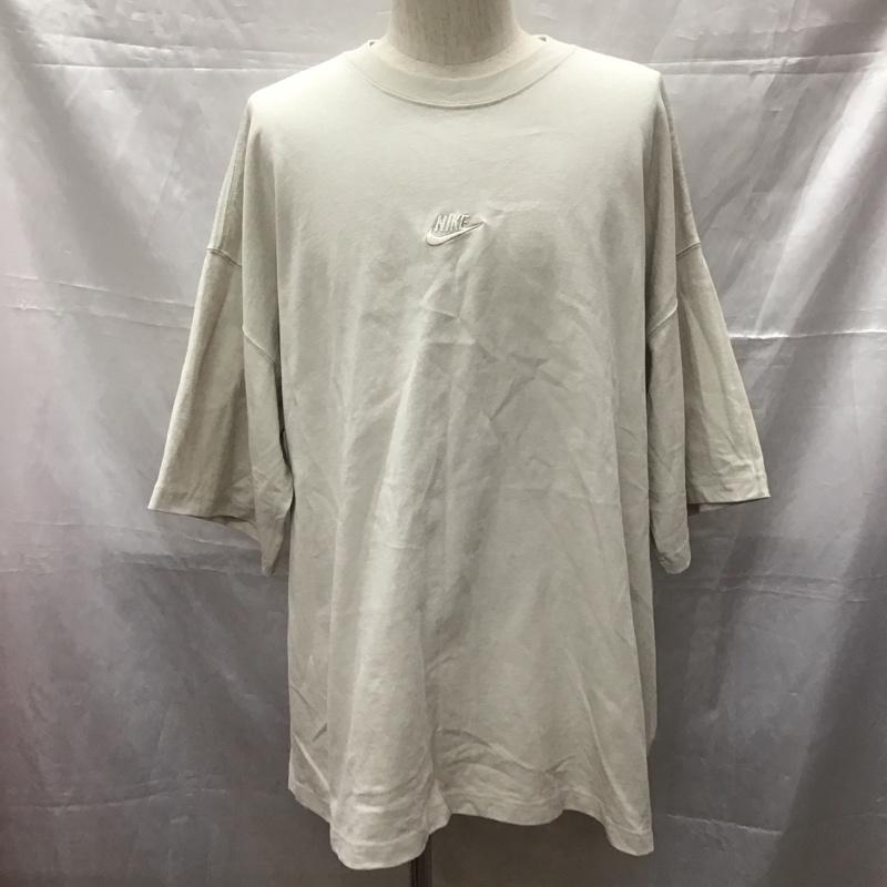 ナイキ NIKE Tシャツ 半袖 FB9767-104 メンズオーバーサイズドTシャツ 半袖カットソー クルーネックカットソー XL ロゴ、文字 ベージュ / ベージュ /  メンズ USED 古着 中古 10111021
