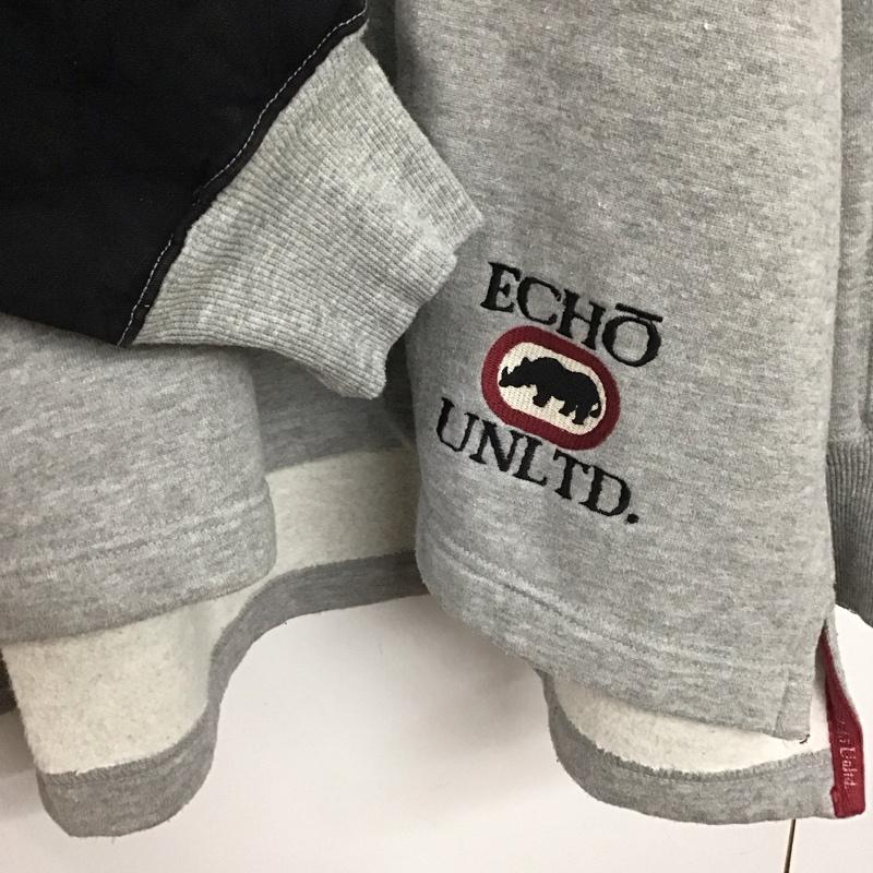 エコーアンリミテッド ECKOUNLTD トレーナー 長袖 長袖トレーナー スウェット プルオーバー XL ロゴ、文字 灰 / グレー /  メンズ USED 古着 中古 10149011