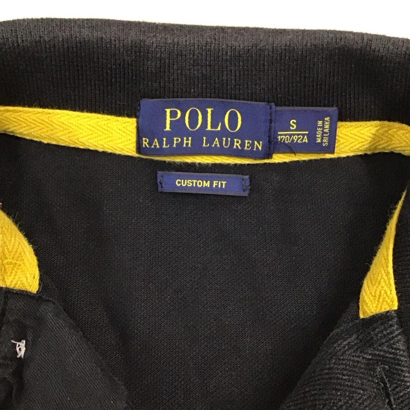 ポロラルフローレン POLO RALPH LAUREN ポロシャツ 長袖 長袖ポロシャツ カラーシャツ ロングスリーブカットソー S ロゴ、文字 黒 / ブラック /  メンズ USED 古着 中古 10116263