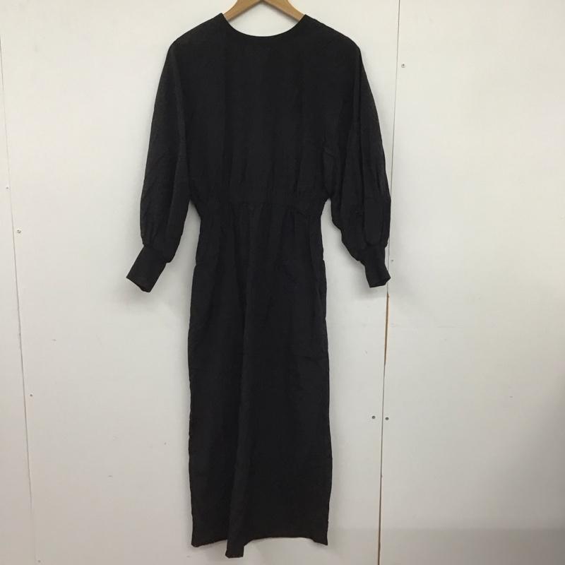 ローリーズファーム LOWRYS FARM ワンピース ロングスカート 長袖ロングワンピース フレアスカート FREE 無地 黒 / ブラック /  レディース USED 古着 中古 10149038