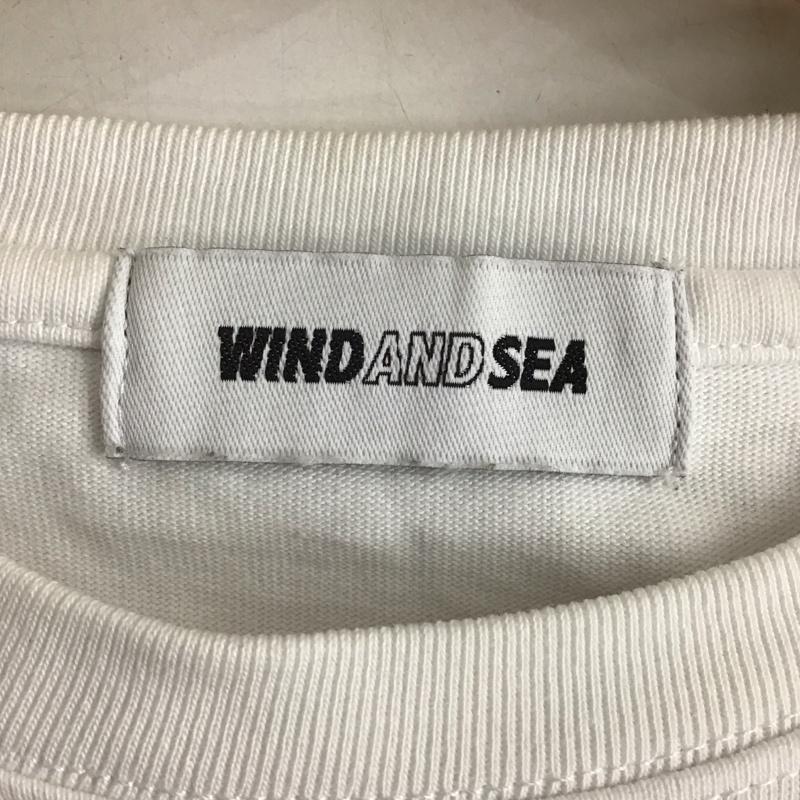 ウィンダンシー WIND AND SEA Tシャツ 半袖 半袖カットソー プリントTシャツ クルーネックカットソー L ロゴ、文字 白 / ホワイト /  メンズ USED 古着 中古 10129697
