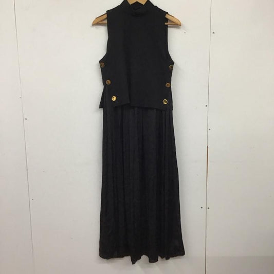 ザラ ZARA ワンピース ロングスカート ロングワンピース ノースリーブワンピース フレアスカート XS 無地 黒 / ブラック /  レディース USED 古着 中古 10137553