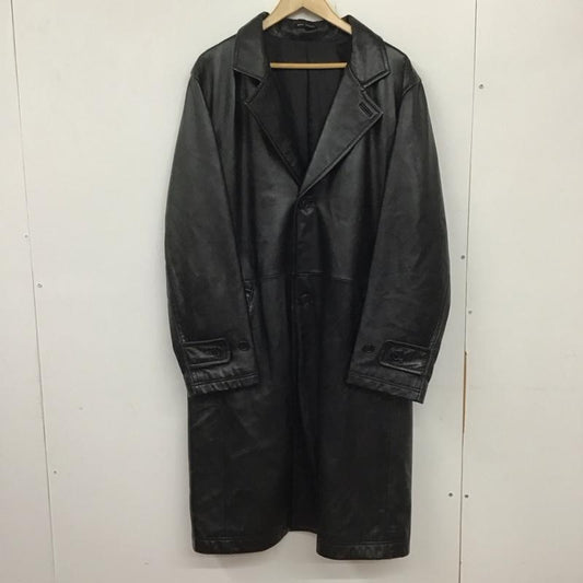 古着 USED コート コート一般 羊革 L 無地 黒 / ブラック /  メンズ USED 古着 中古 10134444