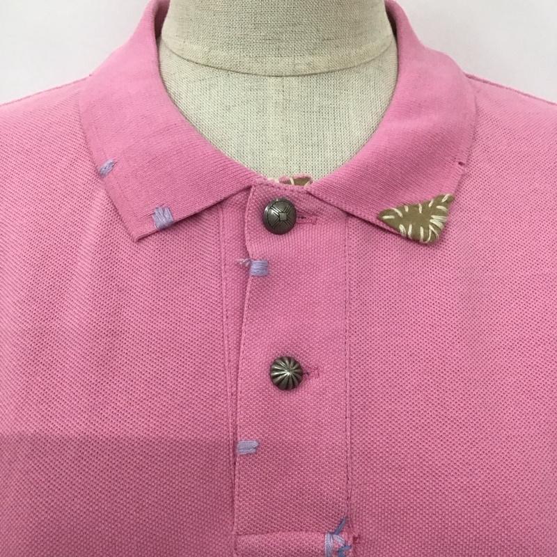 ポロラルフローレン POLO RALPH LAUREN ポロシャツ 半袖 211843252001 鹿の子 ビーズ 刺繍 XL ワンポイント 桃 / ピンク /  レディース USED 古着 中古 10108285