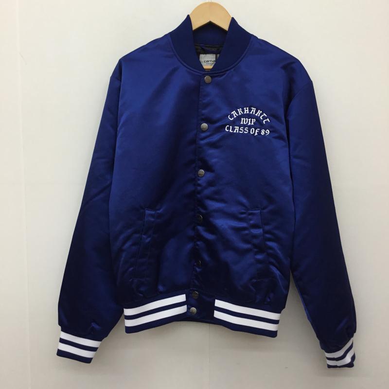 カーハートダブリューアイピー Carhartt WIP ジャケット、上着 ジャンパー、ブルゾン I032993 CLASS OF 89 BOMBER JACKET S ロゴ、文字 青 / ブルー /  メンズ USED 古着 中古 10140258