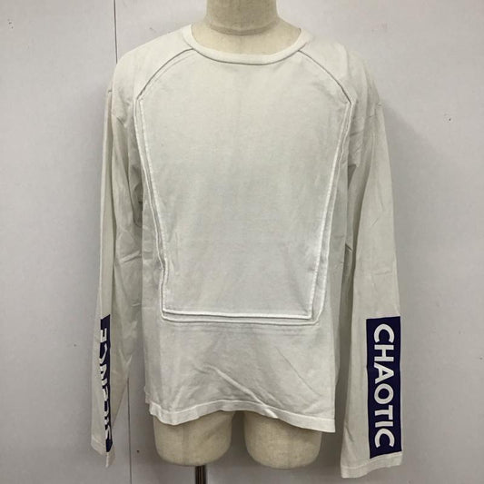 クリスチャンダダ CHRISTIAN DADA Tシャツ 長袖 CDM-17W-0511 ロンT スリーブロゴ バックプリント 46 ロゴ、文字 白 / ホワイト /  メンズ USED 古着 中古 10121353