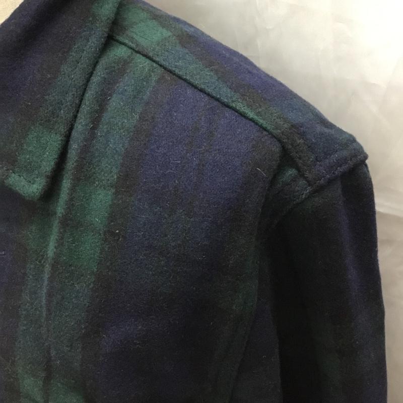 エーグル AIGLE シャツ、ブラウス 長袖 L チェック 緑 / グリーン /  メンズ USED 古着 中古 10112811