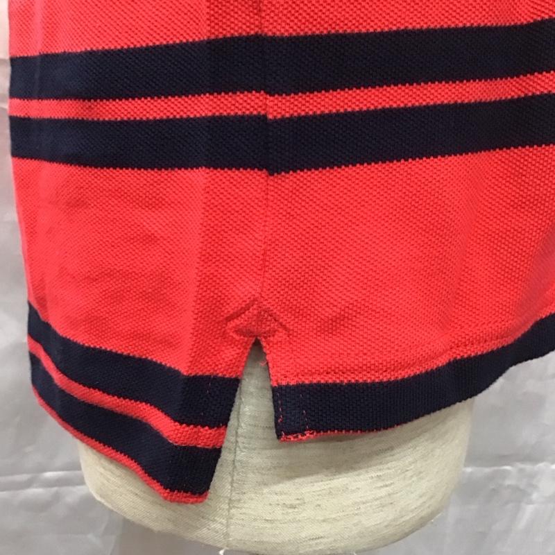 トミーヒルフィガー TOMMY HILFIGER ポロシャツ 半袖 半袖ポロシャツ 半袖シャツ 半袖カットソー M ロゴ、文字 赤 / レッド / X 紺 / ネイビー /  メンズ USED 古着 中古 10111038