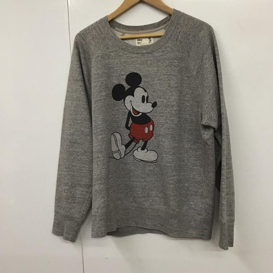 ユニクロ UNIQLO トレーナー 長袖 341-400619 ミッキー L プリント X キャラクター 灰 / グレー /  レディース USED 古着 中古 10130164