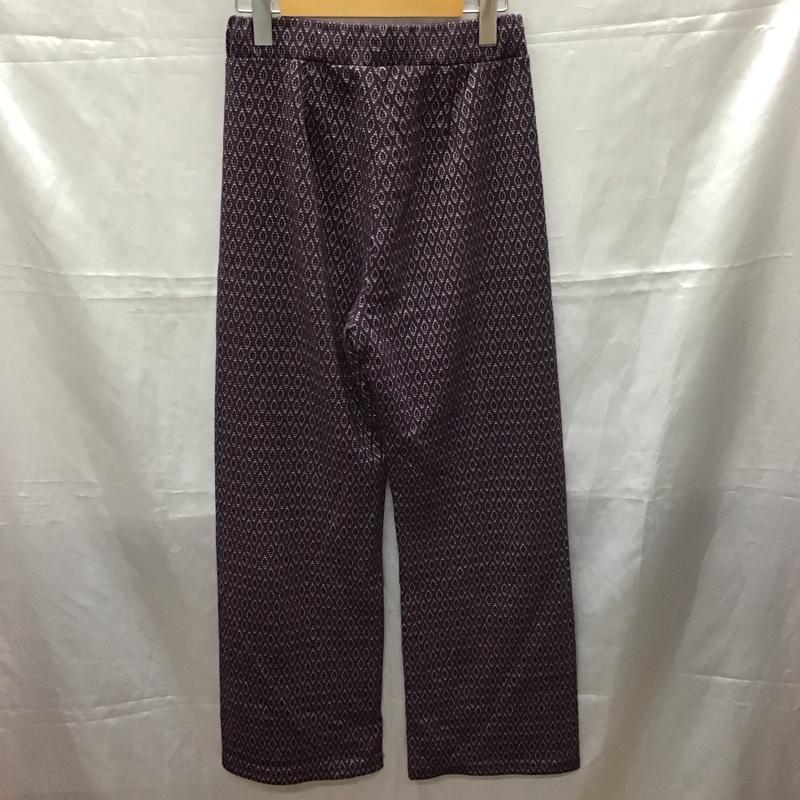 ジーナシス JEANASIS ボトムス ボトムス JS050512YG ラメジャガードパンツ FREE 総柄 紫 / パープル /  レディース USED 古着 中古 10112437
