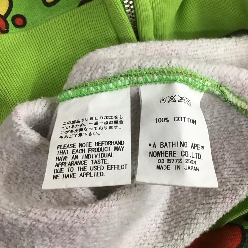 ベイプ BAPE パーカー 長袖 ジップアップパーカー 長袖パーカー フード付きパーカー プリントスウェット XL 総柄 マルチカラー / マルチカラー /  メンズ USED 古着 中古 10107408